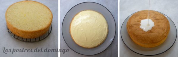Lemon drizzle cake montaje